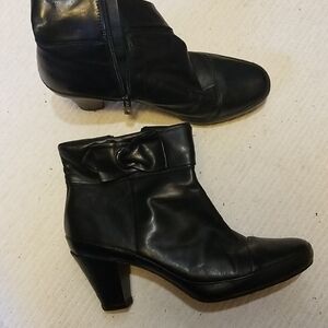 Clarks Sleek Black Ankle Booties